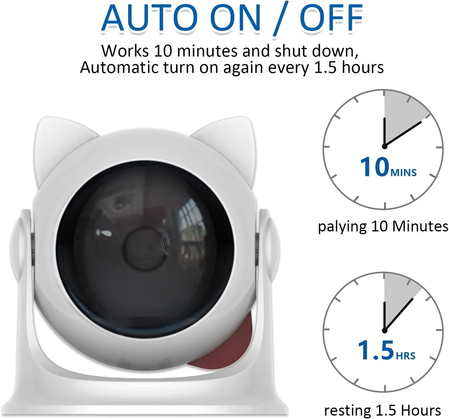 Automatic Cat Laser Toys, Interactive Laser Cat Toys for Indoor Cats/Kitty/Dogs, Rechargeable Cat Laser Toy Automatic,Laser for Cats to Chase