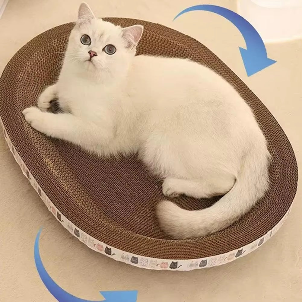 Cat Scratcher Cardboard round Oval Cat Scratch Pad Bowl Nest for Indoor Cats Grinding Claw round Cat Scratching Board