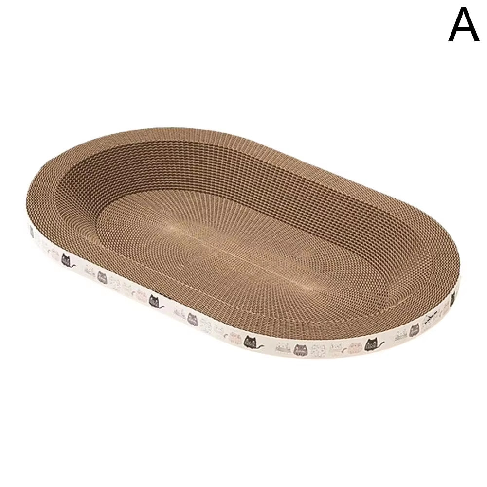 Cat Scratcher Cardboard round Oval Cat Scratch Pad Bowl Nest for Indoor Cats Grinding Claw round Cat Scratching Board